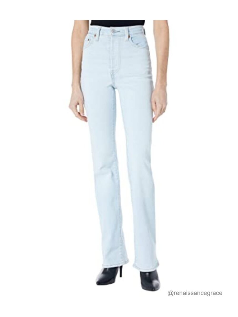 High Rise Bootcut Jeans Stretch Denim Casual Everyday